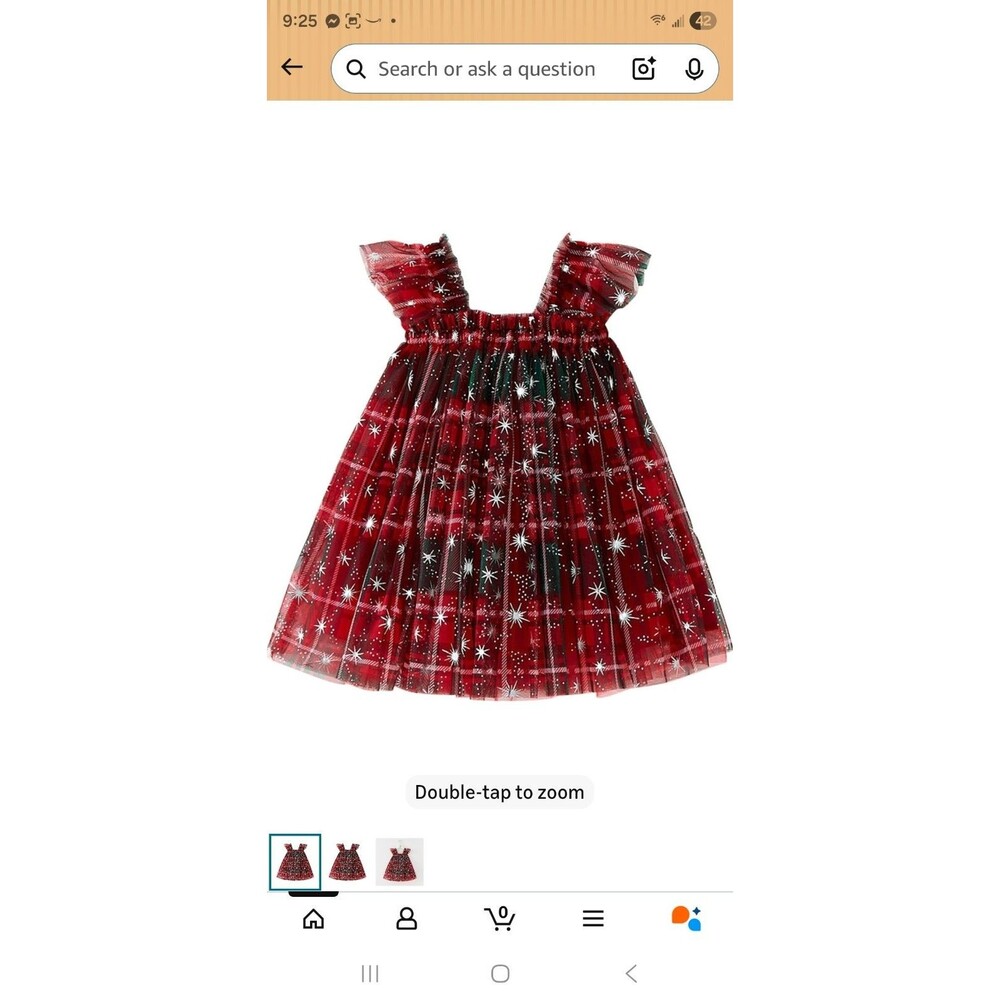 Baby Girls Tulle Tutu Dress Birthday Party Tulle 2-3T Sequin Red Green Stars